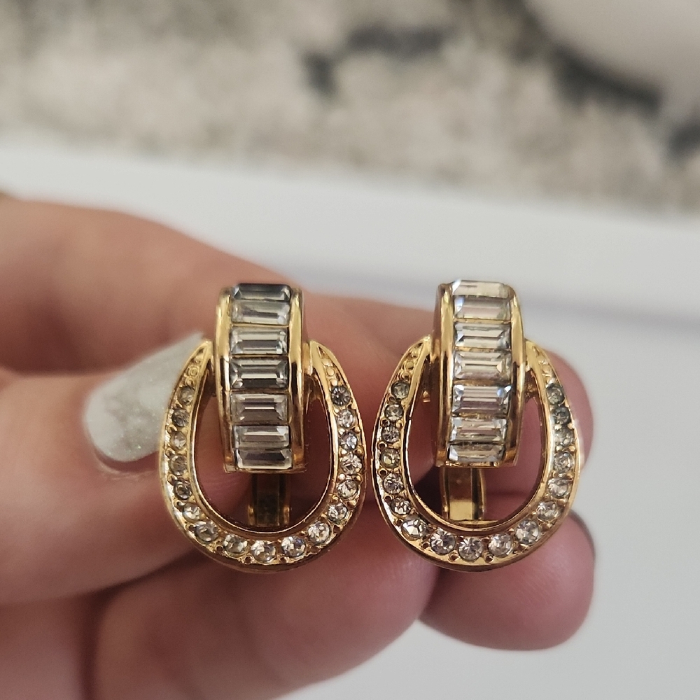 Vintage Christian Dior Clip Back Earrings